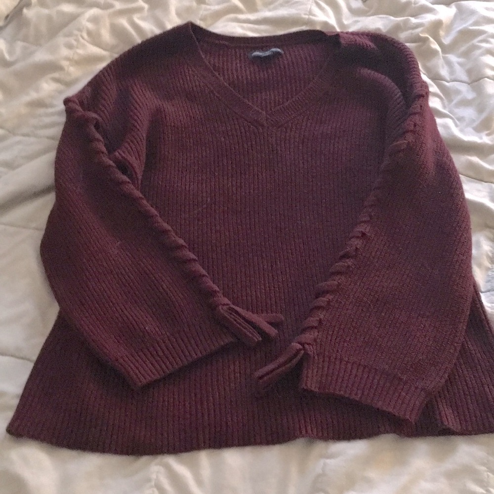 American Eagle Oversize Sweater with Tied Sleeves